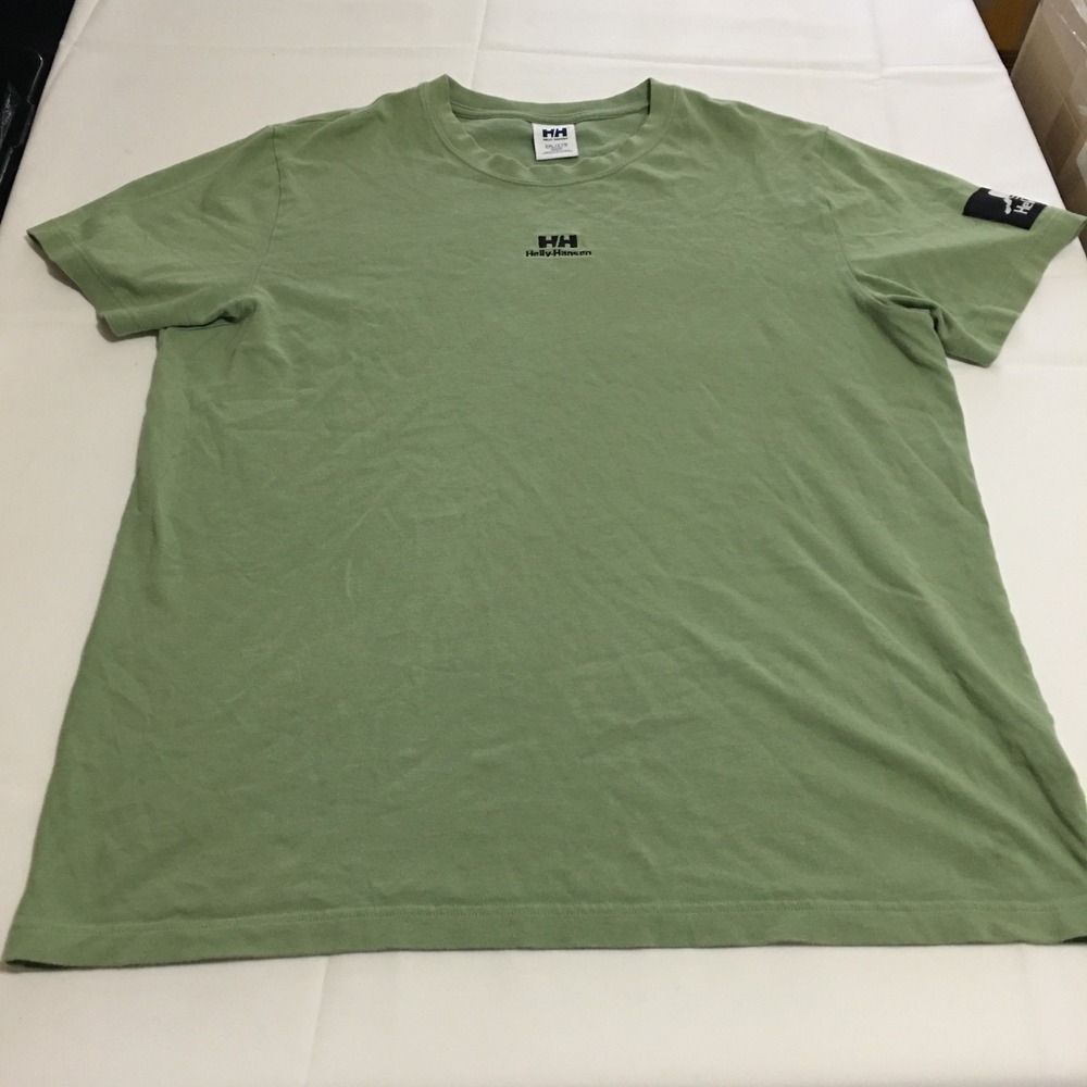 Helly Hansen T-Shirt Mens 2XL Green Short Sleeve Logo Graphic